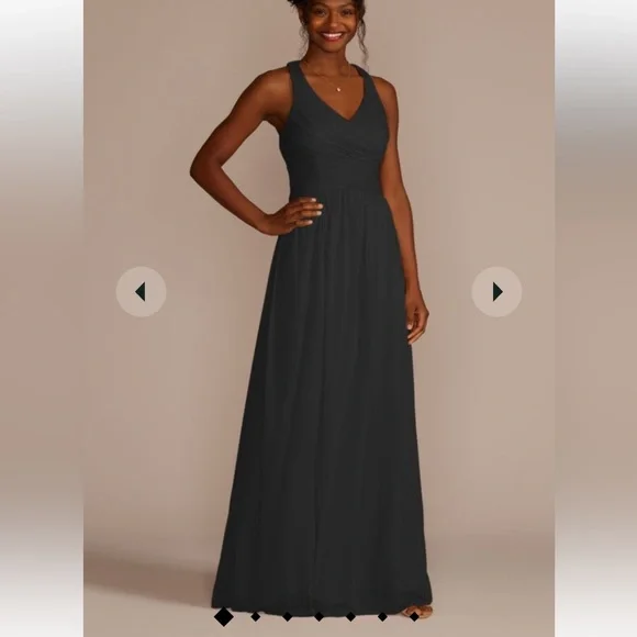 david's bridal halter bridesmaid dress Mesh Bridesmaid Dress with High-Neck Halter